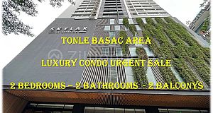 #SC019 👉 High Floor Luxury Condo At Tonle Basac, Two Bedroom Fully Furnished Urgent Sale